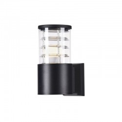43661-045 Outdoor Black Wall Lamp with & Clear Glass 