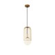 54197-045 Gold Pendant with White Glass