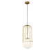 54198-045 Gold Pendant with White Glass