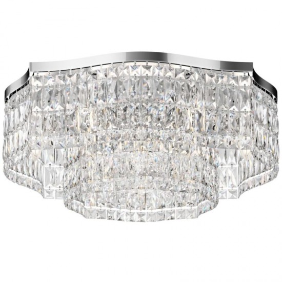 59711-045 Chrome 10 Light Ceiling Lamp with Crystal