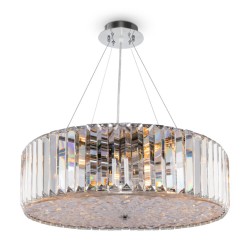 62466-045 Chrome 8 Light Pendant with Crystal & Decorative Diffuser