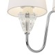 62470-045 White Fabric Shade & Chrome 3 Light Wall Lamp 62470-045 White Fabric Shade & Chrome 3 Light Wall Lamp