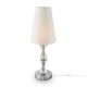 62473-045 White Fabric Shade & Chrome Big Table Lamp