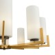 62487-045 Brass 10 Light Centre Fitting with White Glasses