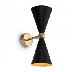 62498-045 Black & Gold 2 Light Wall Lamp 62498-045 Black & Gold 2 Light Wall Lamp