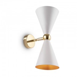 62503-045 White & Gold 2 Light Wall Lamp 62503-045 White & Gold 2 Light Wall Lamp