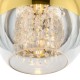 62526-045 Matt Gold Pendant with Clear & Gold Glass with Crystal