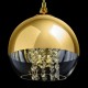 62527-045 Matt Gold 5 Light Cluster with Clear & Gold Glass with Crystal