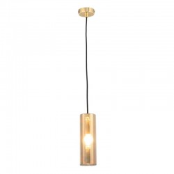 62562-045 Galvanized Mirrored Gold Glass Pendant