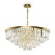 62565-045 Painted Brass 12 Light Chandelier with Crystal
