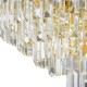 62565-045 Painted Brass 12 Light Chandelier with Crystal