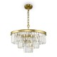 62568-045 Painted Brass 7 Light Chandelier with Crystal