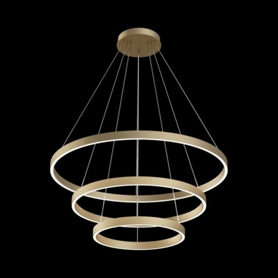 62610-045 Brass 3 Rings LED Pendant