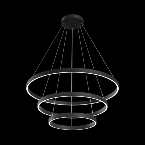 62612-045 Black 3 Rings LED Pendant