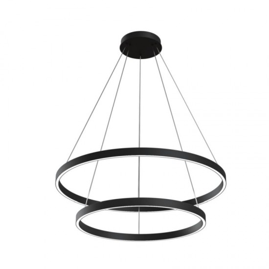 62613-045 Black 2 Rings LED Pendant