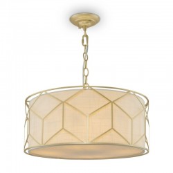 62621-045 Gold 4 Light Pendant with Linen Shade 
