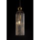 65465-045 Gold Pendant with Amber Ribbed Glass