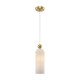 65467-045 Gold Pendant with Frosted Ribbed Glass