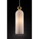 65467-045 Gold Pendant with Frosted Ribbed Glass