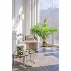 65470-045 Gold Wall Lamp with Frosted Ribbed Glass