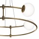 65479-045 Gold 4 Light Centre Fitting with White Glasses