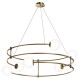 65481-045 Gold 6 Light Centre Fitting with White Glasses