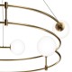 65481-045 Gold 6 Light Centre Fitting with White Glasses