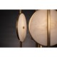 65502-045 Gold 6 Light Centre Fitting with Natural Stone