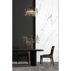 65516-045 Gold 4 Light Pendant with Glass & Crystal