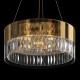 65517-045 Gold 6 Light Pendant with Glass & Crystal