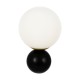 65523-045 Black & Gold Wall Lamp with White Glass