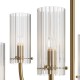 65545-045 Brass 6 Light Centre Fitting with Ribbed Glass