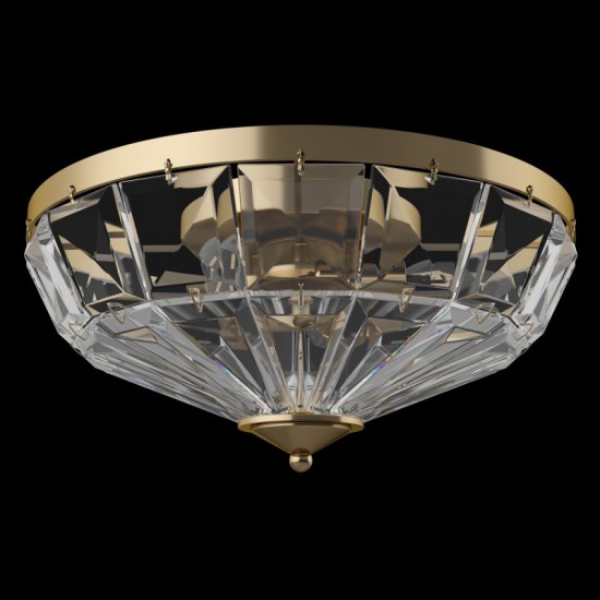 65548-045 Gold 4 Light Ceiling Lamp with Crystal