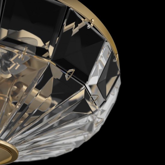65548-045 Gold 4 Light Ceiling Lamp with Crystal