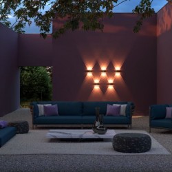 65572-045 Outdoor Black Up & Down LED Wall Lamp