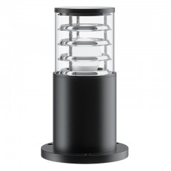 65583-045 Outdoor Black Bollard with Clear Glass