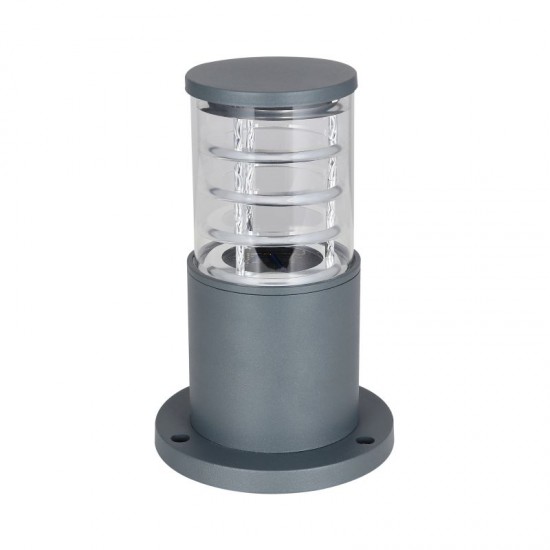 65584-045 Outdoor Grey Bollard with Clear Glass