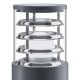 65584-045 Outdoor Grey Bollard with Clear Glass