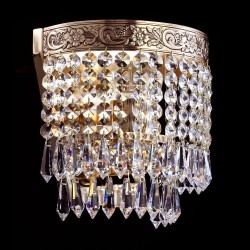 17344-045 Antique Gold Wall Lamp with Crystal 17344-045 Antique Gold Wall Lamp with Crystal
