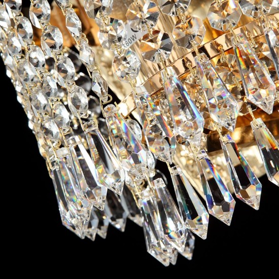 17344-045 Antique Gold Wall Lamp with Crystal