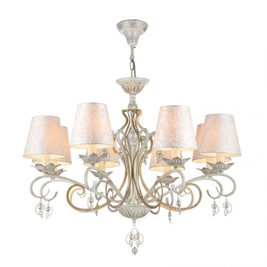 17356-045 Pattern White Fabric 6 Light Pendant -White gold 17356-045 Pattern White Fabric 6 Light Pendant -White gold