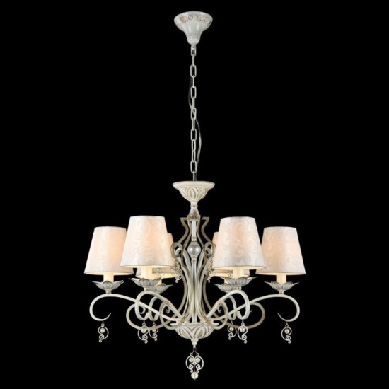 17356-045 Pattern White Fabric 6 Light Pendant -White gold 17356-045 Pattern White Fabric 6 Light Pendant -White gold