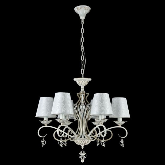 17356-045 Pattern White Fabric 6 Light Pendant -White gold 17356-045 Pattern White Fabric 6 Light Pendant -White gold