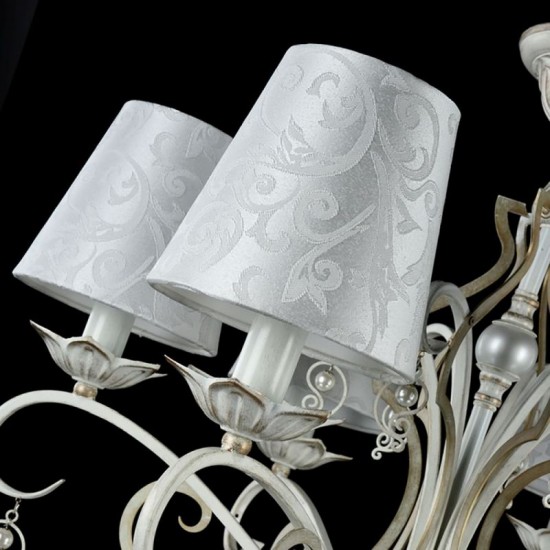 17356-045 Pattern White Fabric 6 Light Pendant -White gold 17356-045 Pattern White Fabric 6 Light Pendant -White gold