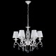 17456-045 White & Gold 6 light Chandelier with White Shades