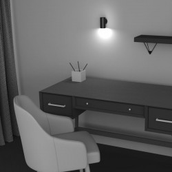 69108-045 Black 1 Light Wall Lamp