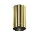 76517-045 Surface-Mounted Ribbed Brass & Black Cylindrical Spotlight
