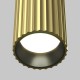 76517-045 Surface-Mounted Ribbed Brass & Black Cylindrical Spotlight