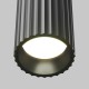 76522-045 Surface-Mounted Ribbed Black Cylindrical Spotlight