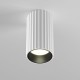 76518-045 Surface-Mounted Ribbed White Cylindrical Spotlight